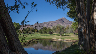 Image of M Mountain from the golf course