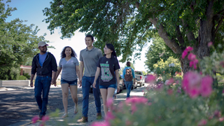 Image of students walking on campus