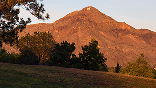 Image of M Mountain at Sunset