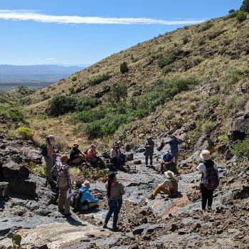 Minerals Camp participants in Lemitar Mountains