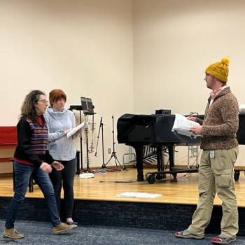 lsoh-two Little Shop of Horrors rehearsal