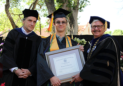 Thomas Dearing with President Stephen Wells and VP Doug Wells