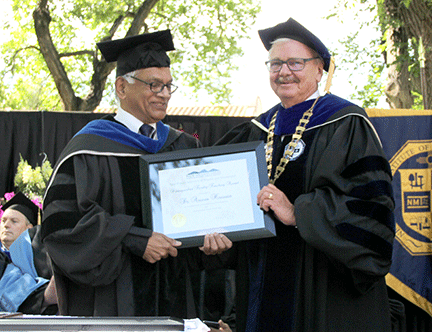 Anwar Hossain with President Wells