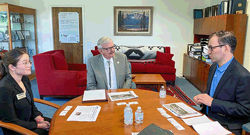 Regent Espinoza, President Wells and Ambassador Vakhabov