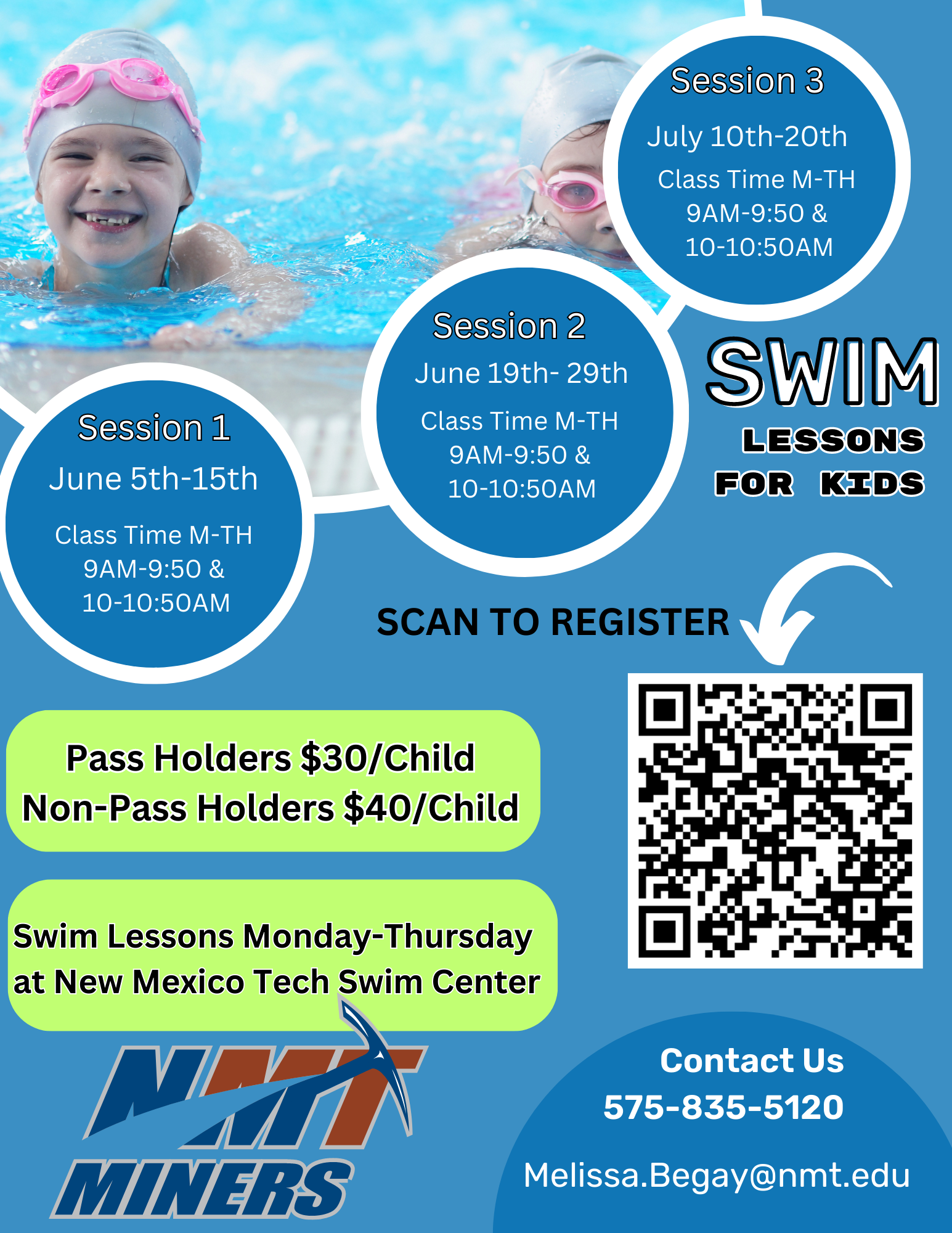 Swim Lesson Flier