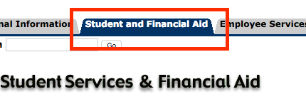 Student and Financial Aid Tab