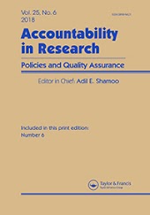 Cover Image of the Accountability in Research publication,