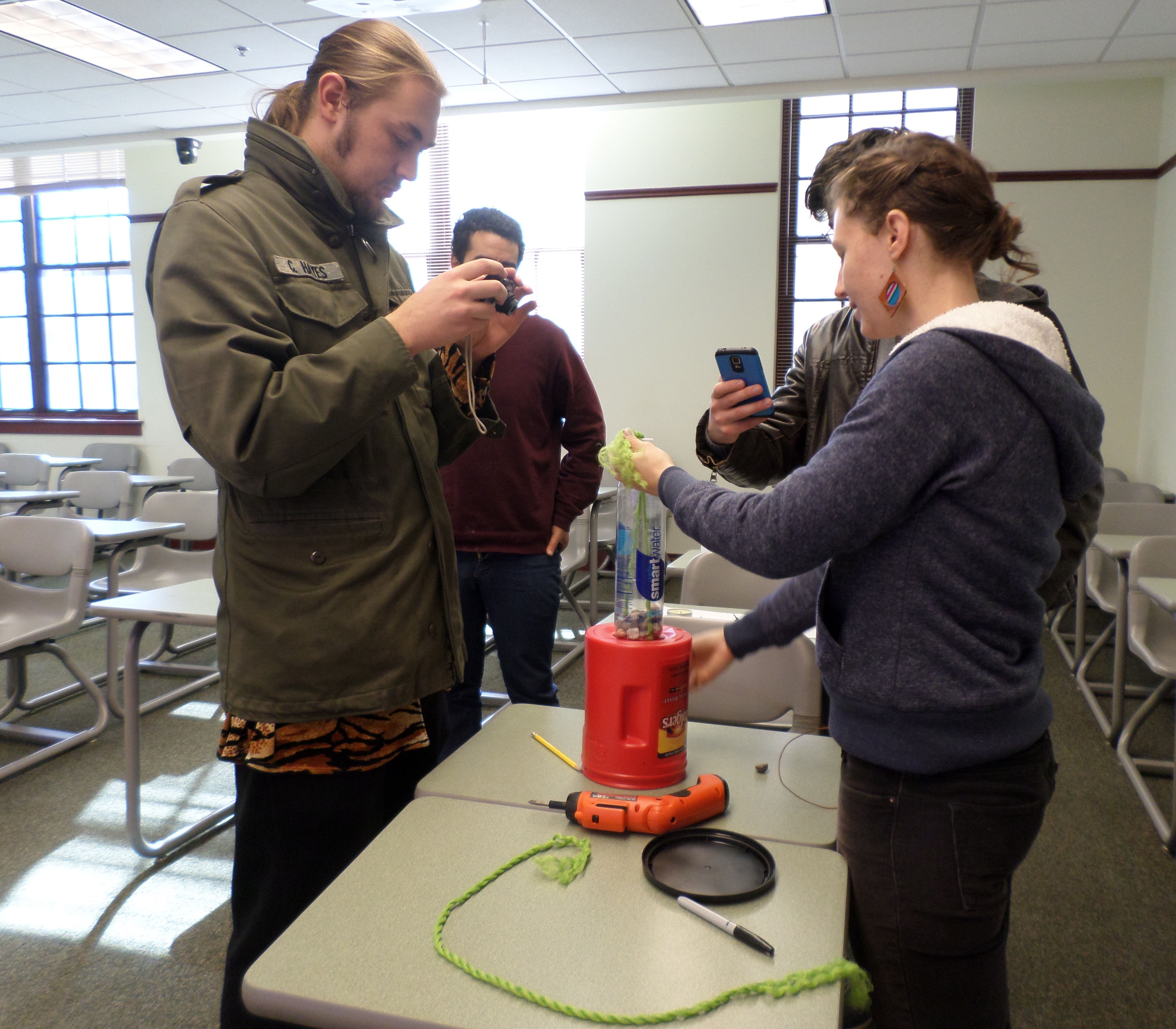 students explaining game