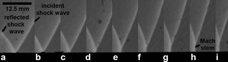 Shock wave reflection from a solid surface