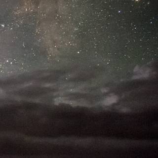 Night sky from New Mexico, showing clouds and stars