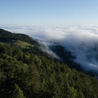 Magdalena ridge with overcast clouds
