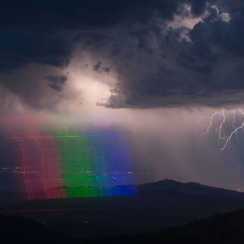 Opportunities Cloudy sky with lightning and visible light reflected