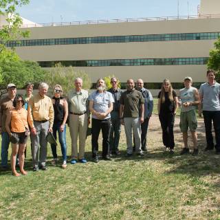 Faculty and staff image outside NMT's Workman Center