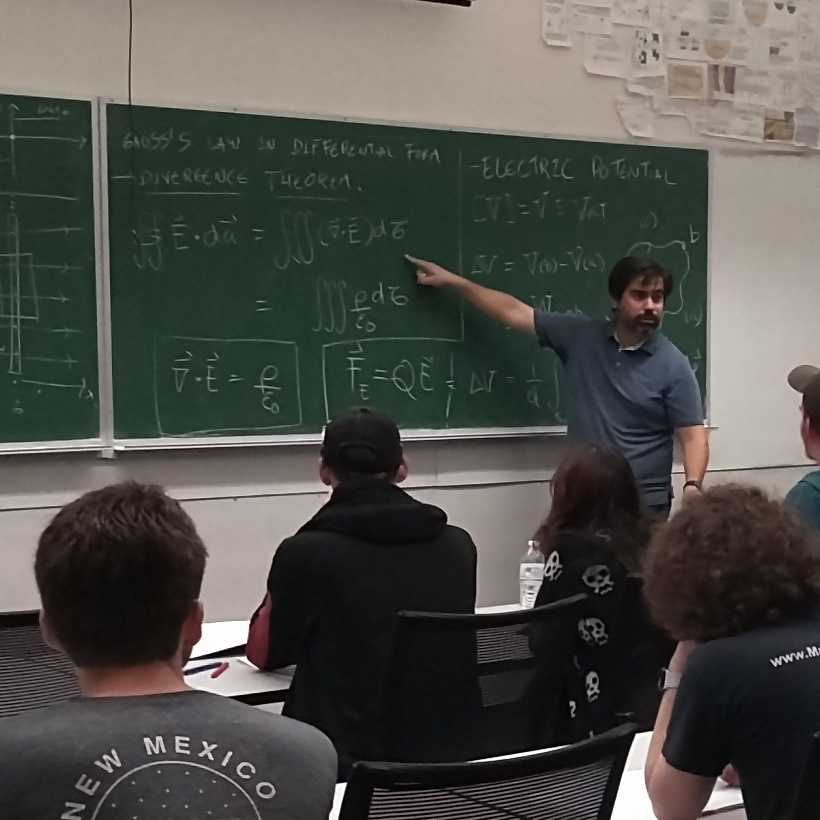 Undergraduate Programs Dr. Caitano da Silva teaching undergraduate electromagnetism
