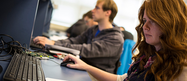 Neon Lights against a black wall