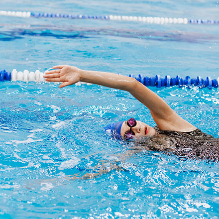 Girl swiming