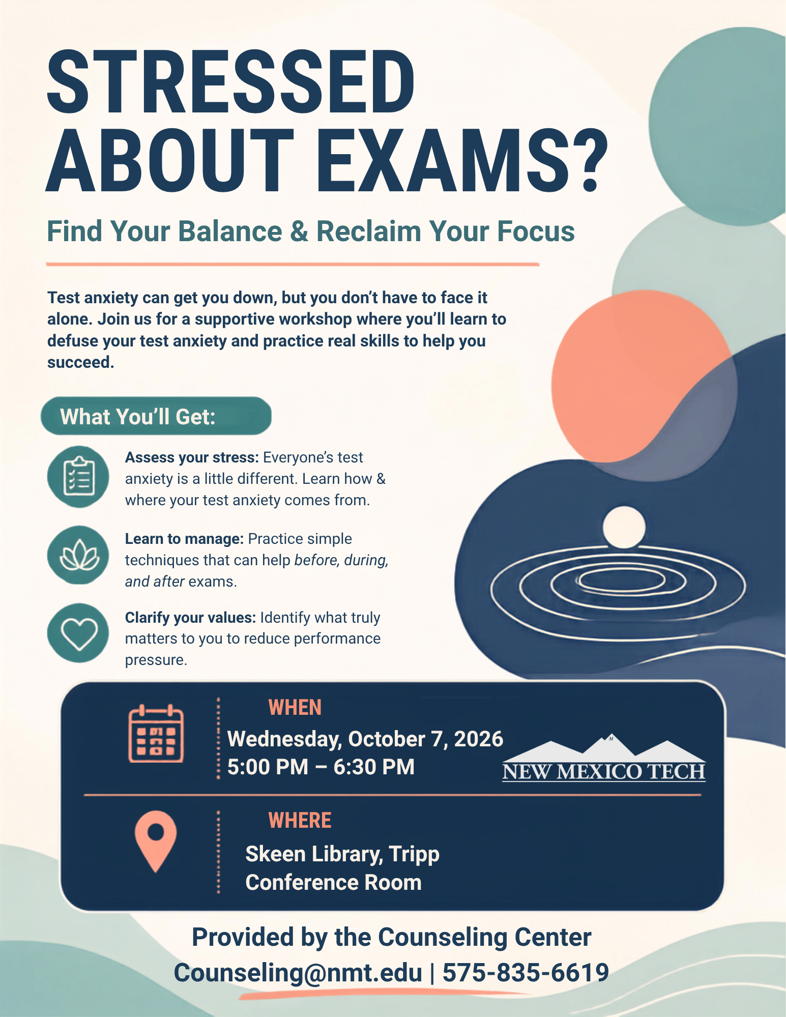 Test Anxiety Workshop Flyer