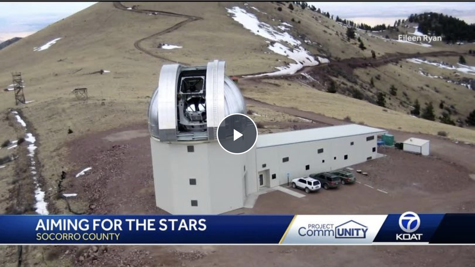 News feature on KOAT-TV about Dr. Eileen Ryan, director of the 2.4 meter telescope at Magdalena Ridge.