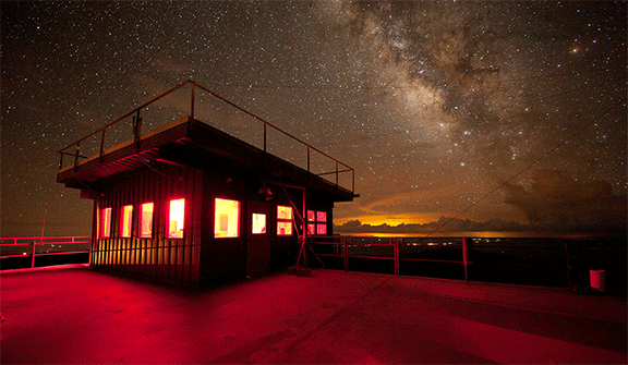 Langmuir Lab at night