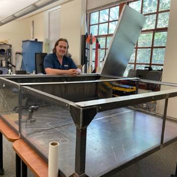 Jett Emms with the STEM Academy maze