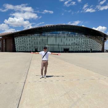 Tech graduate student Hanh Nguyen at Spaceport America