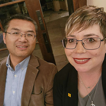 Kristin Keller and Dr. Wang