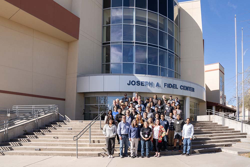 Conference attendees in front of New Mexico Tech’s Fidel Center.