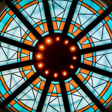 Skylight in the New Mexico State capitol building in Santa Fe - Photo credit: Scott Bufkin 