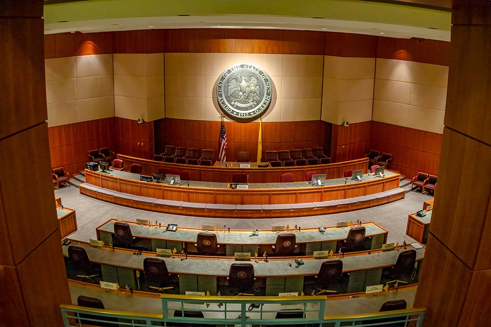 Legislative chambers in the capital building in Santa Fe, New Mexico