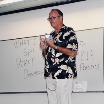 Frank Etscorn speaking at whiteboard