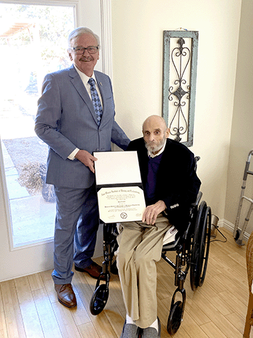 President Wells with Paul Cooper