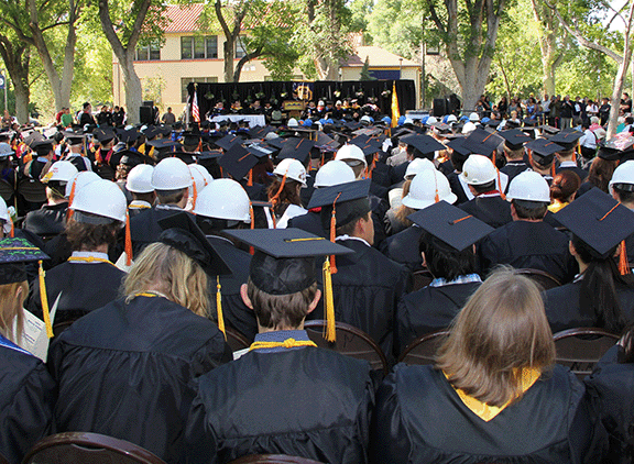 Commencement 2019 photo of graduates seated