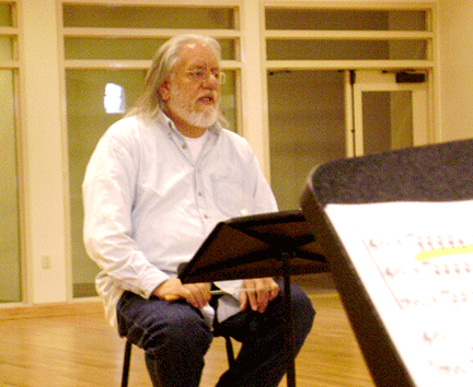 Paul Barrientos working with singers