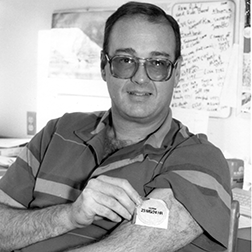 Frank Etscorn with the patch.