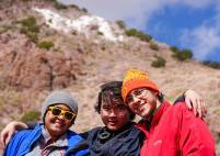 Students in front of M mountain